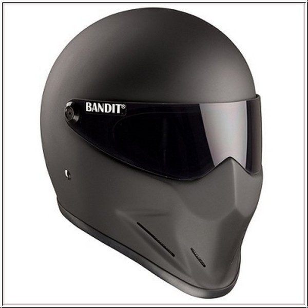 BANDIT FULL FACE HELMET CRYSTAL MATTE BLACK - SpacioBiker