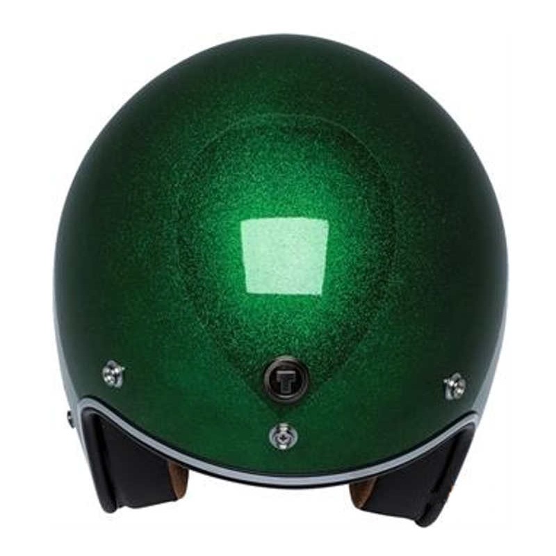 emerald green motorcycle helmet