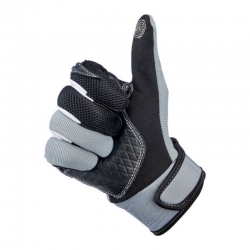 GUANTES BILTWELL BAJA GRIS Y NEGRO