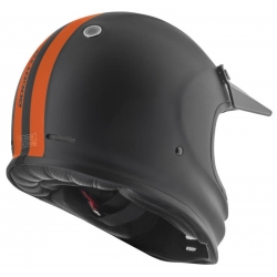 INTEGRAL FIBERGLASS HELMET BOGOTTO SCHERGO MATT BLACK AND WHITE