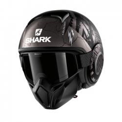 SHARK STREET DRAK CROWER HELMET MATTE BLACK/SILVER