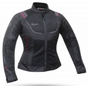 CHAQUETA MUJER TEXTIL DEGEND BREEZE VENTILADA NEGRA Y VIOLETA